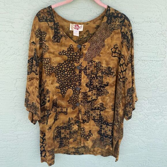 Hilo Hattie Hawaii Sz XL Button Up - Picture 1 of 9